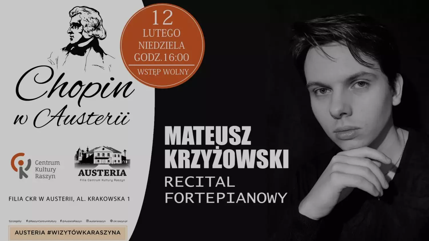 Wielki Quiz wiedzy o Raszynie - koncert Mateusza Krzyżowskiego